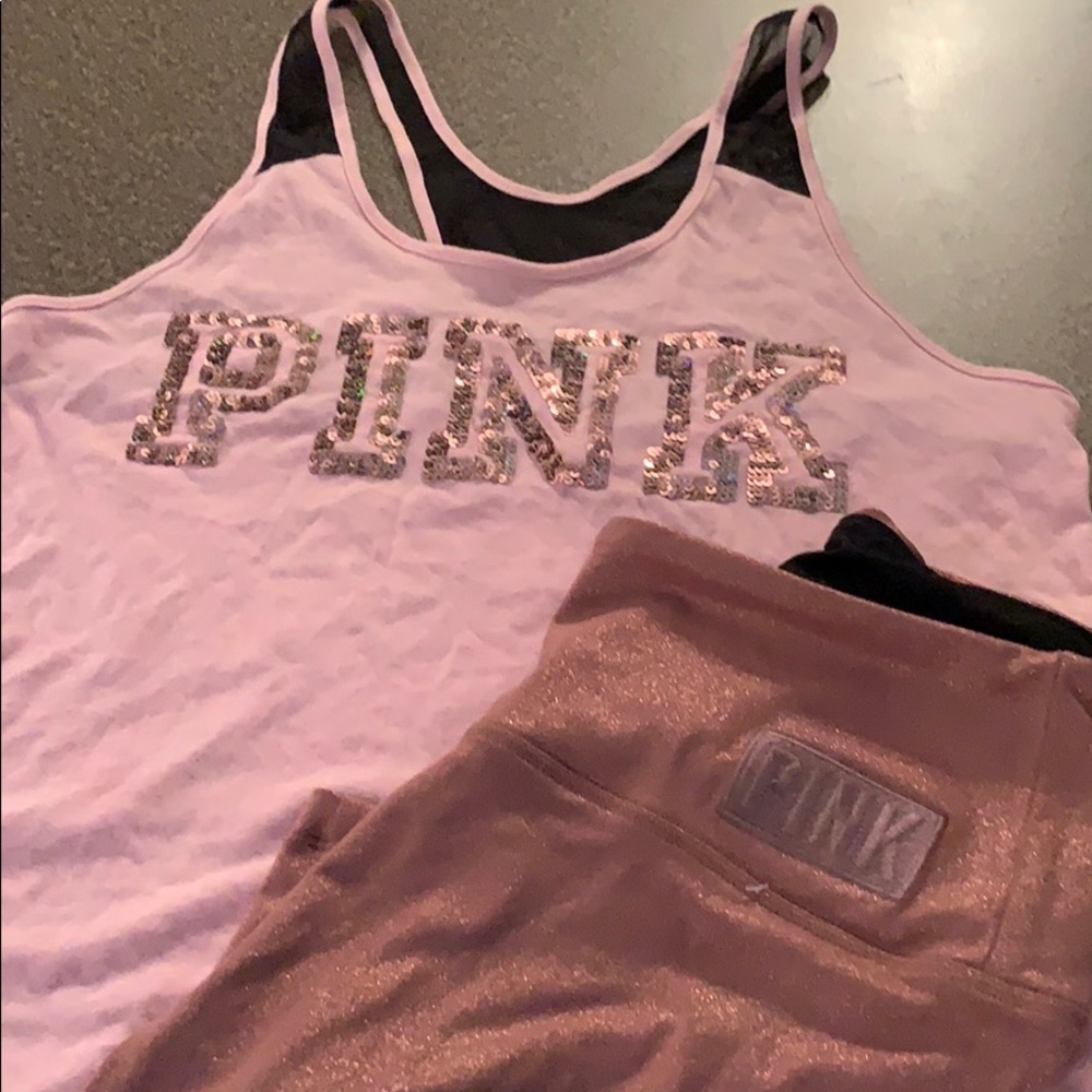 Pink by Victoria’s Secret bling tank top